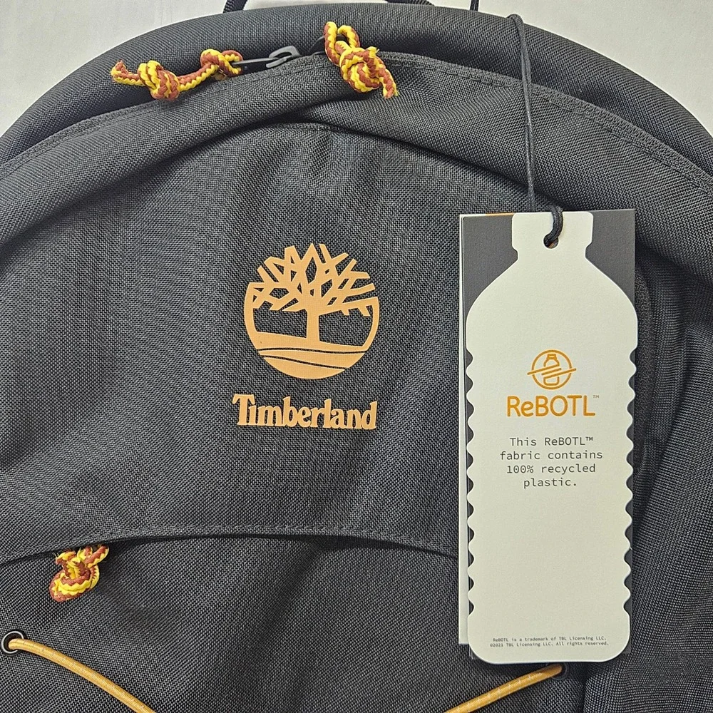 Timberland Back To School Backpack Laptop Sleeve TBC0YHNK-001 Black Orange